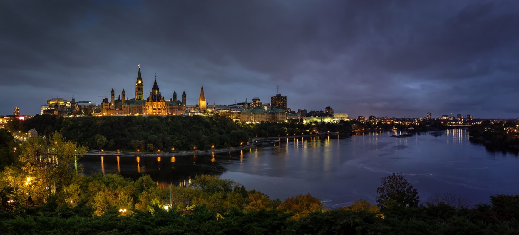 Downtown Ottawa and the Parliament of Canada